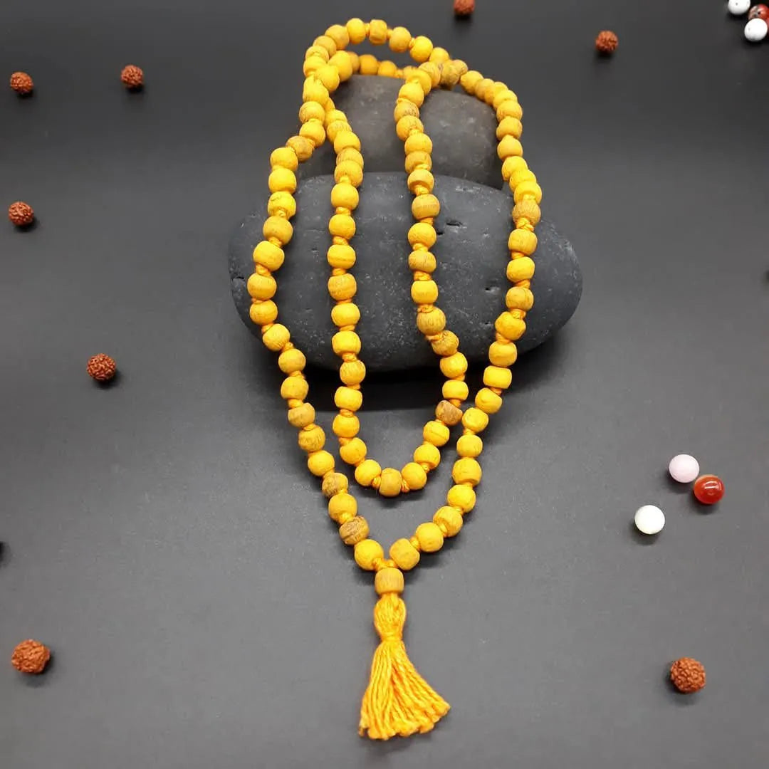 Haldi Mala – 108 Beads | Sacred Turmeric Mala for Jaap, Health & Protection – Harivaas