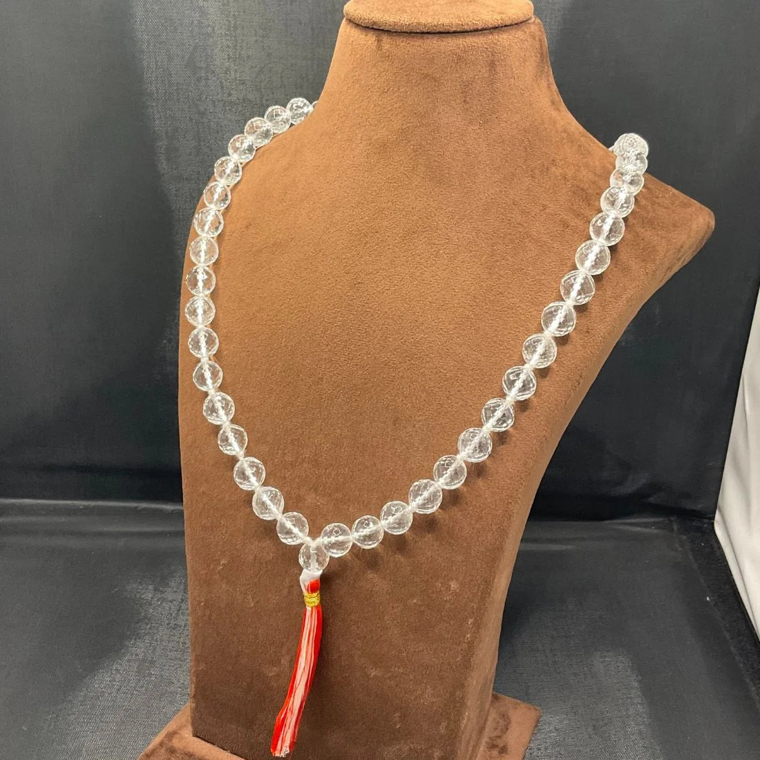 Crystal Mala – 108 Beads | Natural Sphatik (Quartz) Mala for Jaap, Meditation & Healing – Harivaas